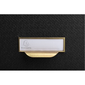 Exacompta 79601E Office by me Boxen-Set 3-teilig Schwarz mit Etikettenhalter