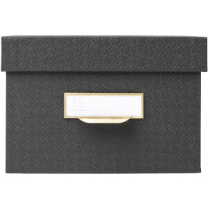 Exacompta 79601E Office by me Boxen-Set 3-teilig Schwarz mit Etikettenhalter