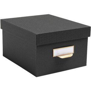 Exacompta 79601E Office by me Boxen-Set 3-teilig Schwarz mit Etikettenhalter