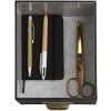 Exacompta 79601E Office by me Boxen-Set 3-teilig Schwarz mit Etikettenhalter