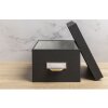 Exacompta 79601E Office by me Boxen-Set 3-teilig Schwarz mit Etikettenhalter