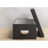Exacompta 79601E Office by me Boxen-Set 3-teilig Schwarz mit Etikettenhalter