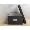 Exacompta 79601E Office by me Boxen-Set 3-teilig Schwarz mit Etikettenhalter