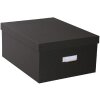 Exacompta 79601E Office by me Boxen-Set 3-teilig Schwarz mit Etikettenhalter