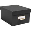Exacompta 79601E Office by me Boxen-Set 3-teilig Schwarz mit Etikettenhalter