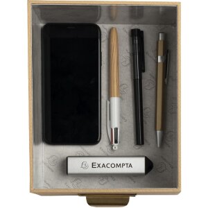 Exacompta 79602E Set mit 3 Aufbewahrungsboxen Office by me Beige