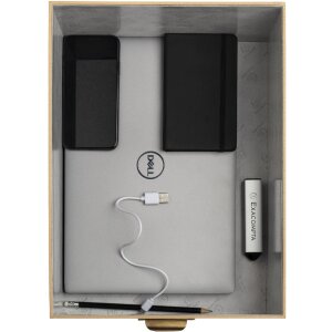 Exacompta 79602E Set mit 3 Aufbewahrungsboxen Office by me Beige