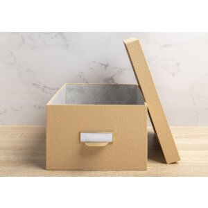 Exacompta 79602E Set mit 3 Aufbewahrungsboxen Office by me Beige