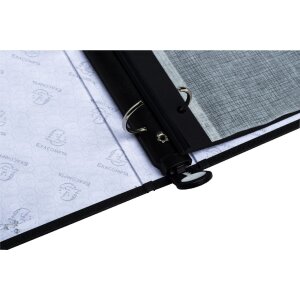 Exacompta 17601E Fotoalbum Ringmechanik 60 schwarze Seiten