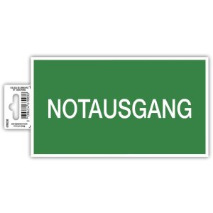 Exacompta 67003B Hinweisschild selbstklebend Notausgang...