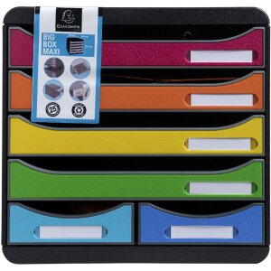 Exacompta Schubladenbox BIG BOX MAXI 6 offene Schubladen...