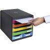 Exacompta Schubladenbox BIG BOX MAXI 6 offene Schubladen Iderama Regenbogen