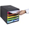 Exacompta Schubladenbox BIG BOX MAXI 6 offene Schubladen Iderama Regenbogen