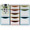 Exacompta Schubladenbox STORE BOX MULTI 11 offene Schubladen Weiß/Harlekin