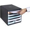 Exacompta Schubladenbox BIG BOX MAXI 6 offene Schubladen Aquarel sortiert