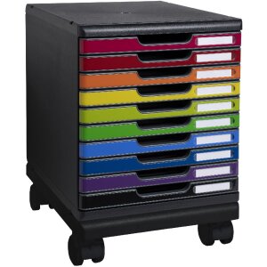 Exacompta 326714D Rollen für Modulo Schubladenboxen Schwarz Office