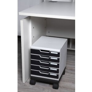 Exacompta 326714D Rollen für Modulo Schubladenboxen Schwarz Office