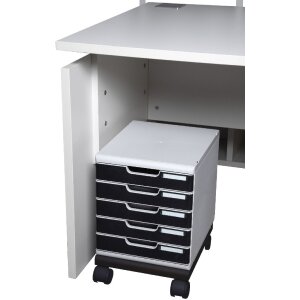 Exacompta 326714D Rollen für Modulo Schubladenboxen Schwarz Office