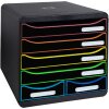 Exacompta Schubladenbox BIG BOX MAXI 6 offene Schubladen Black Office Schwarz