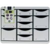 Exacompta Schubladenbox STORE BOX MULTI 11 offene Schubladen Lichtgrau