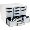 Exacompta Schubladenbox STORE BOX MULTI 11 offene Schubladen Lichtgrau