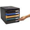 Exacompta Big Box Schubladenbox mit 5 Schubladen Neo Deco Farben sortiert