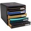Exacompta Big Box Schubladenbox mit 5 Schubladen Neo Deco Farben sortiert