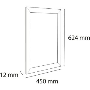 Exacompta 8294358D Wandplakatrahmen Aluminium A2 Exacryl Silber