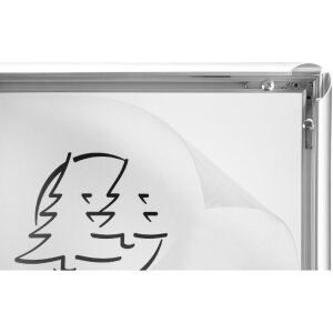 Exacompta 8294358D Wandplakatrahmen Aluminium A2 Exacryl Silber