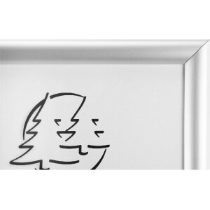 Exacompta 8194358D Wandplakatrahmen A1 Aluminium Exacryl Silber