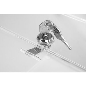 Exacompta 89258D Urne abschließbar 21x21x21cm mit A5 Kopfblende Kristall