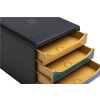 Exacompta Big Box Schubladenbox mit 4 Schubladen Neo Deco Farben sortiert