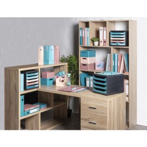 Exacompta 31034D Big Box Schubladenbox 4 Schubladen Skandi Pazifikblau A4+