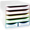 Exacompta Schubladenbox BIG BOX MAXI Weiß Harlekin 6 Schubladen für A4 und A4+