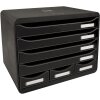 Exacompta 307714D Schubladenbox STOREBOX 7 offene Schubladen Glossy Schwarz