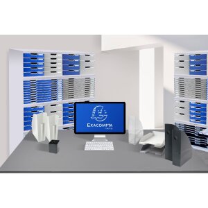 Exacompta Schubladenbox STOREBOX 7 offene Schubladen Office Lichtgrau
