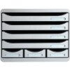 Exacompta Schubladenbox STOREBOX 7 offene Schubladen Office Lichtgrau