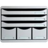 Exacompta Schubladenbox STOREBOX 6 offene Schubladen Office Lichtgrau
