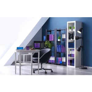 Exacompta Schubladenbox Big Box 4 offene Schubladen Iderama Königsblau