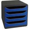 Exacompta Schubladenbox Big Box 4 offene Schubladen Iderama Königsblau