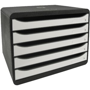 Exacompta 3087213D Schubladenbox Big Box Plus Horizon Querformat 5 Schubladen