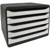 Exacompta 3087213D Schubladenbox Big Box Plus Horizon Querformat 5 Schubladen