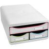 Exacompta 311913D SMALL-BOX mit 3 Schubladen Black Office Weiss Harlekin