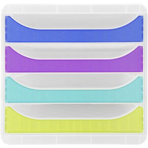 Exacompta 310399D Schubladenbox Big Box 4 Fächer...