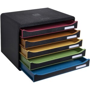 Exacompta 308914D Schubladenbox Big Box Plus Horizon Querformat 5 Schubladen