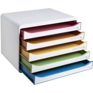 Exacompta 308913D Schubladenbox Big Box Plus Horizon Querformat 5 Schubladen