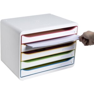Exacompta 308913D Schubladenbox Big Box Plus Horizon Querformat 5 Schubladen