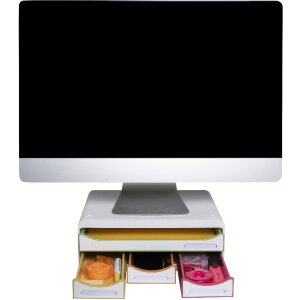 Exacompta 319913D TOOLBOX Ablagemodul 4 Schubladen Weiß Harlekin