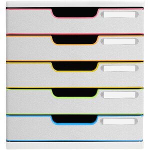 Exacompta 301913D Schubladenbox MODULO A4 5 Schubladen...