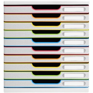 Exacompta 302913D Schubladenbox MODULO A4 10 Schubladen...
